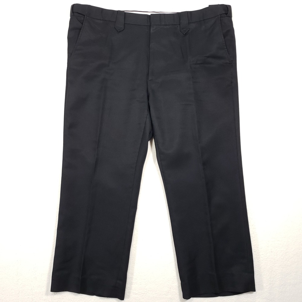 Circle S Dress Pants Mens 44 Black Straight Leg Flat Front‎ Polyester Western